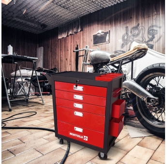 WERKPLAATSWAGEN MET 5 LADEN + TOEBEHOREN