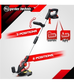 Coupe bordures sans fil 20V Batterie Lithium 2000mAh - 25cm