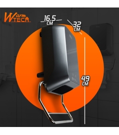 Radiateur soufflant mural sèche serviettes 2000W avec façade en verre