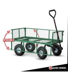 Chariot de jardin en acier 97X52X59CM - 250kg max