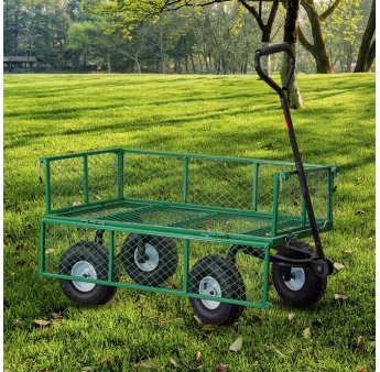 Chariot de jardin en acier 97X52X59CM - 250kg max