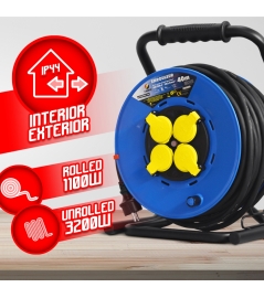 4-aansluitingen haspel-h07rn-3g2.5MM²-40M