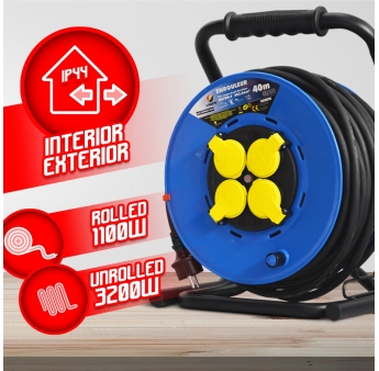 Enrouleur 4 prises-h07rn-3g2.5MM²-40M