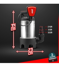 Pompe vide caves eaux chargées 750W - inox