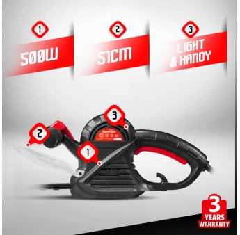 Taille haies électrique 500W - Lame 51cm