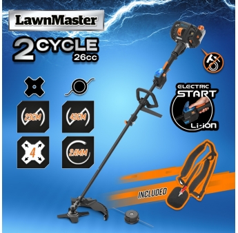 Débroussailleuse thermique 26cc avec démarrage électrique