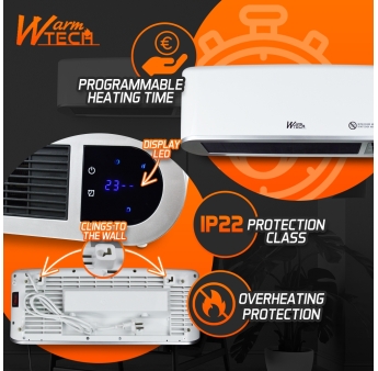 Radiateur céramique mural 2000W avec télécommande