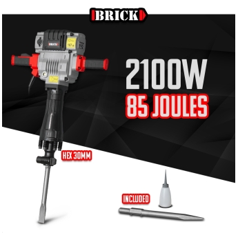 MARTEAU PIQUEUR VERTICAL 2100W 85J