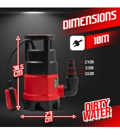 POMPE VIDE CAVES 550W EAUX CHARGEES