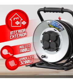 ENROULEUR GALVANISE 25M - HO7 - 3X2.5