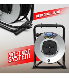 ENROULEUR GALVANISE 25M - HO7 - 3X2.5