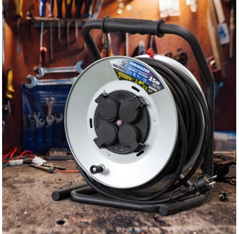 ENROULEUR GALVANISE 25M - HO7 - 3X2.5