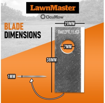 Jeu de 15 lames + vis pour robot tondeuse Lawnmaster
