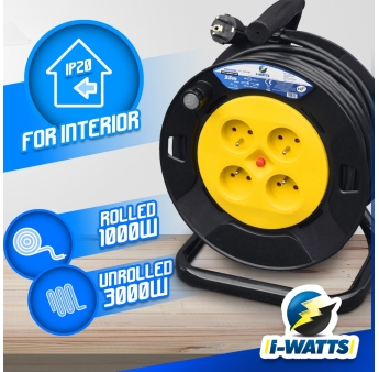 ENROULEUR 4 PRISES 25M - 3G1.5 - HO5