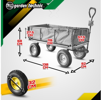 TUINWAGEN 136X62X115CM