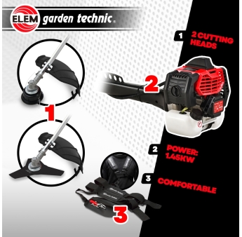 52 cc thermische bosmaaier - Mes + spoel