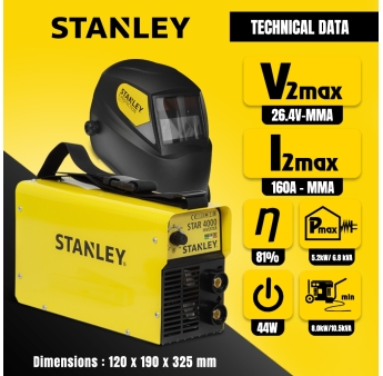 Poste à souder MMA Inverter 160A + Masque auto-assombrissant 11DIN