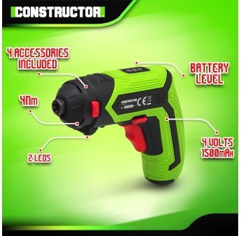 SNOERLOZE SCHROEVEDRAAIER 4V + ACC.