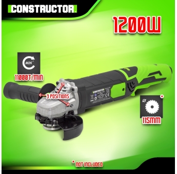 MEULEUSE D ANGLE 1200W 125MM VIT.VAR.