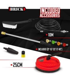 2100W - 165 bar hogedrukreiniger met inductiemotor + accessoires