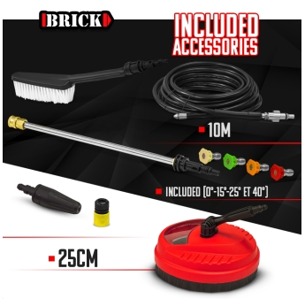 Nettoyeur haute pression 2100W - 165 bars avec moteur à induction + accessoires