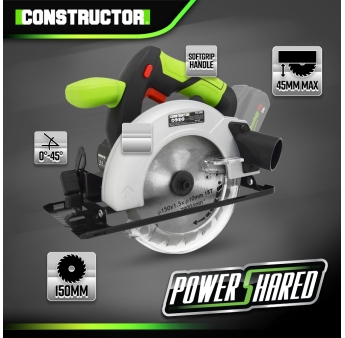 CIRKELZAAG MAX 20V ZONDER BAT/LADER