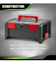 BOITE A OUTILS EMPILABLE 464X335X212MM