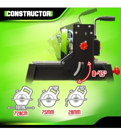 Coupe carrelages radial 800 W - 200mm - Longueur de coupe max 720mm