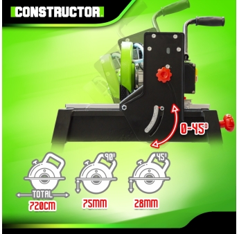 Coupe carrelages radial 800 W - 200mm - Longueur de coupe max 720mm