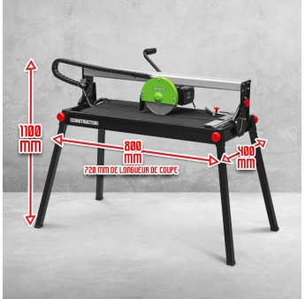 Coupe carrelages radial 800 W - 200mm - Longueur de coupe max 720mm