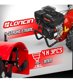 Rotovateur 212cc avec une largeur de travail de 48cm