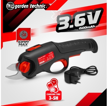 Oplaadbare 3,6V lithium snoeischaar met ingebouwde batterij en oplader