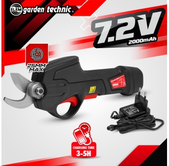 Oplaadbare 7,2V lithium snoeischaar met ingebouwde batterij en oplader