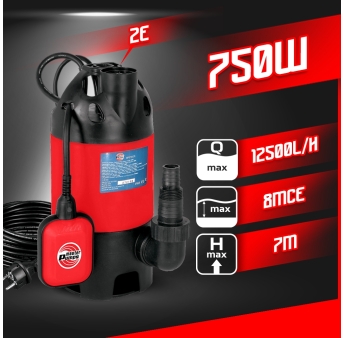 POMPE VIDE CAVE EAUX  CHARGEES 750W