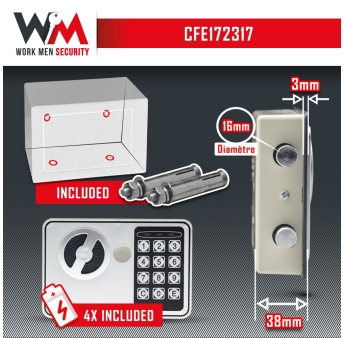 COFFRE FORT ELECTRONIQUE 17X23X17