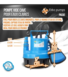 POMPE VIDE CAVE 200W EAUX CLAIRES-NFS
