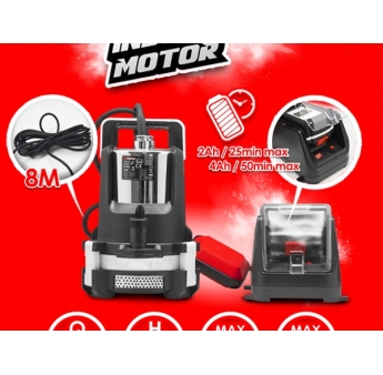 20V snoerloze kelderpomp voor helder water - Geleverd zonder batterij