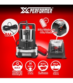 20V snoerloze kelderpomp voor helder water - Geleverd zonder batterij