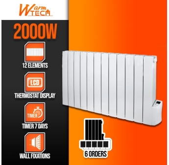 RADIATEUR INERTIE FLUIDE 2000W-12 ELEMEN