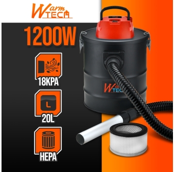 Vide cendres 1200W 20L avec soufflerie