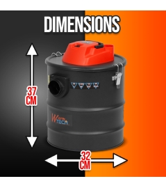 1200W 20L asafzuiger met ventilator