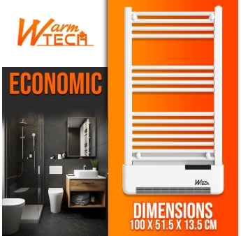 Radiateur sèche serviettes avec fluide 500W + soufflerie 1000W