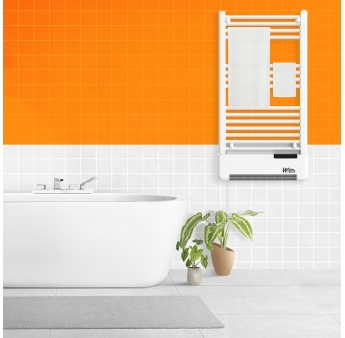 Radiateur sèche serviettes avec fluide 500W + soufflerie 1000W