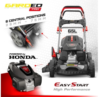 Tondeuse thermique tractée 167CC avec moteur Honda, mulching et éjection latérale