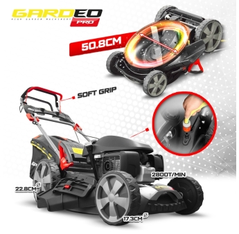 Tondeuse thermique tractée 167CC avec moteur Honda, mulching et éjection latérale