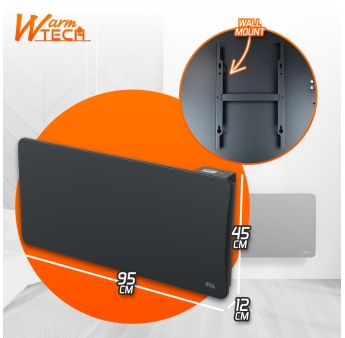 Radiateur inertie céramique 2000 W - IP24 – Fil pilote 6 ordres.