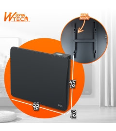 Radiateur inertie céramique 1000 W - IP24 – Fil pilote 6 ordres.