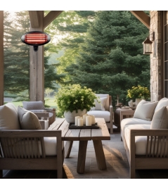 Chauffage de terrasse 2000W sur pied - 3 positions 