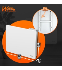 Radiateur inertie céramique 1000 W - IP24 – Fil pilote 6 ordres