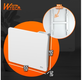 Radiateur inertie céramique 1000 W - IP24 – Fil pilote 6 ordres